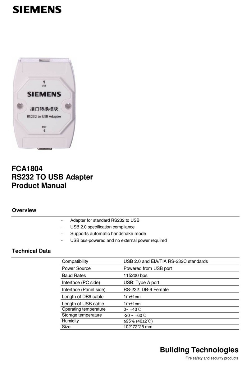 Siemens FCA1804 User manual