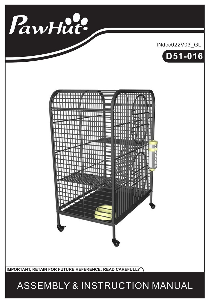 PawHut D51-016 Assembly & instruction manual PawHut D51-016 Assembly & instruction manual