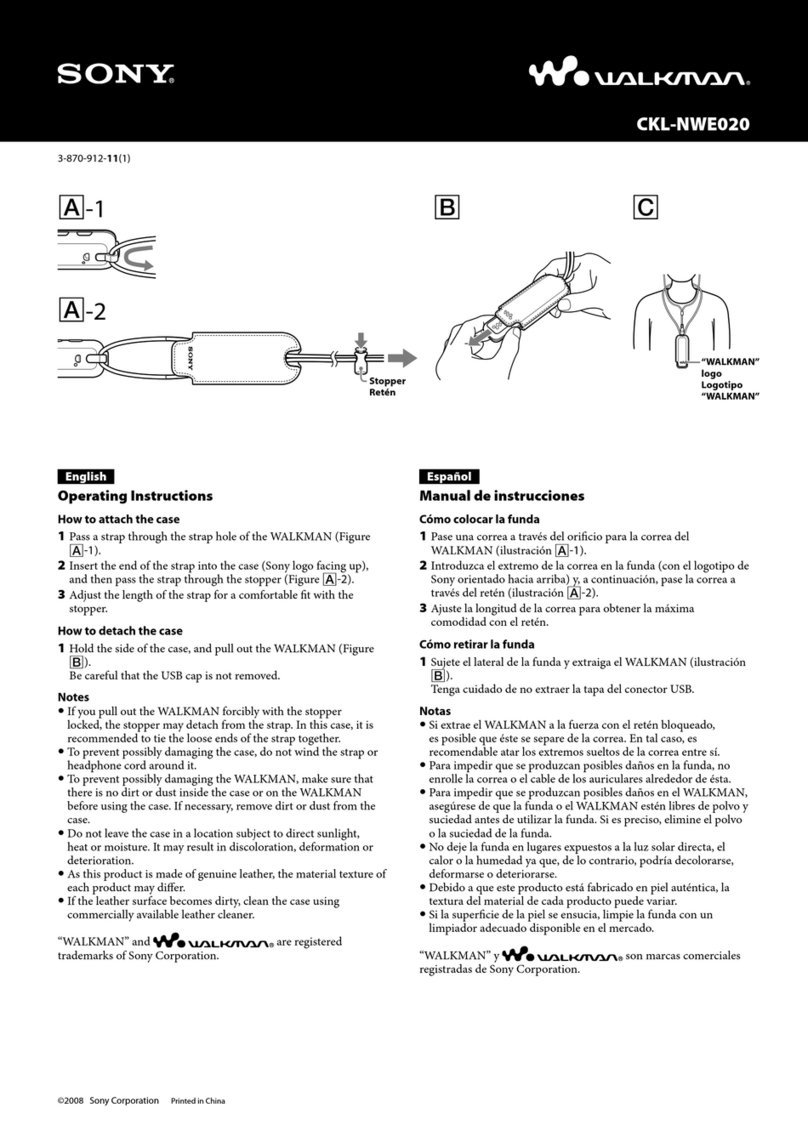 Sony WALKMAN CKL-NWE020 User manual Sony WALKMAN CKL-NWE020 User manual