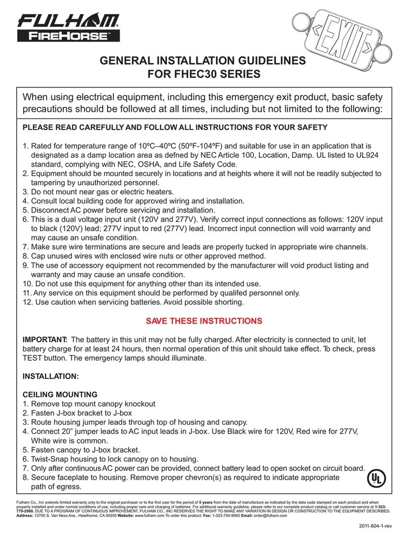 Fulham FireHorse FHEC30WG General installation guidelines