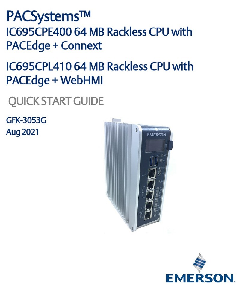 Emerson PACSystems IC695CPL410 quick start guide