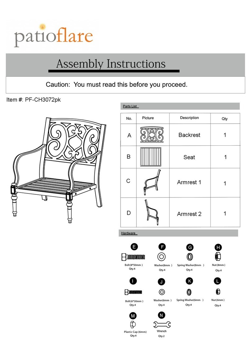 JR Home Patioflare PF-CH3072pk User manual
