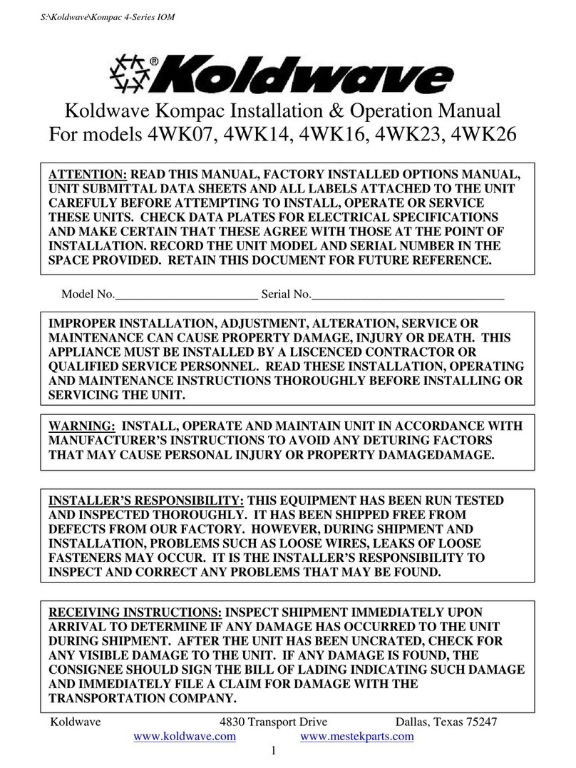 Koldwave Kompac 4WK07 User manual Koldwave Kompac 4WK07 User manual