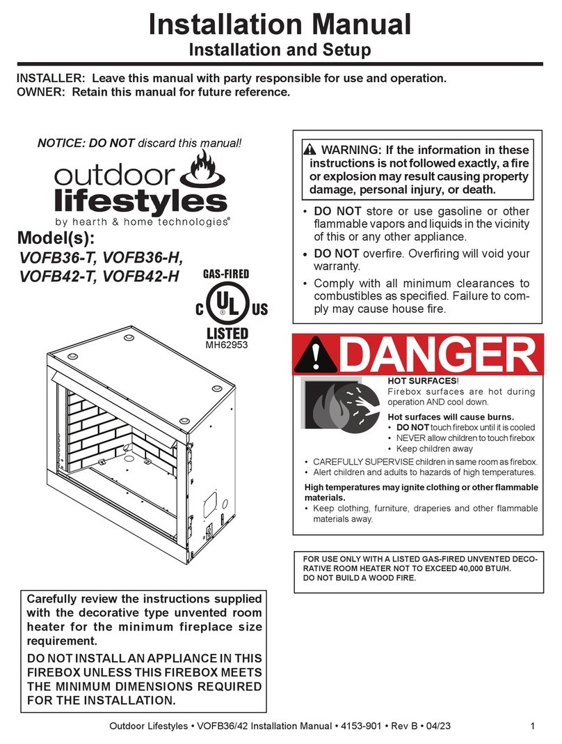 Outdoor Lifestyles VOFB36-T installation manual