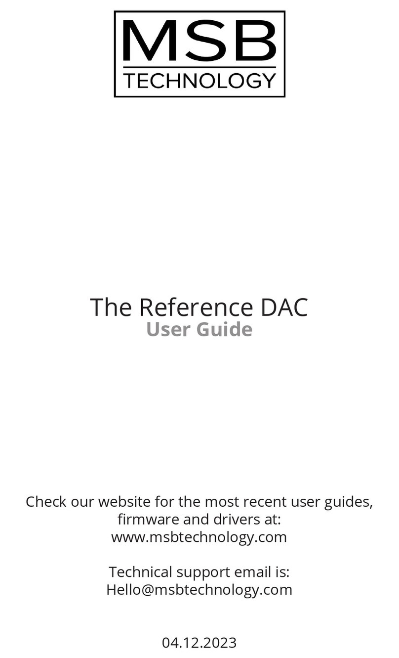 MSB Technology The Reference DAC User manual