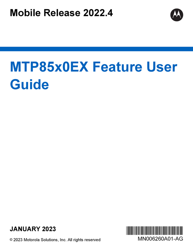 Motorola MTP85 0EX Series User manual