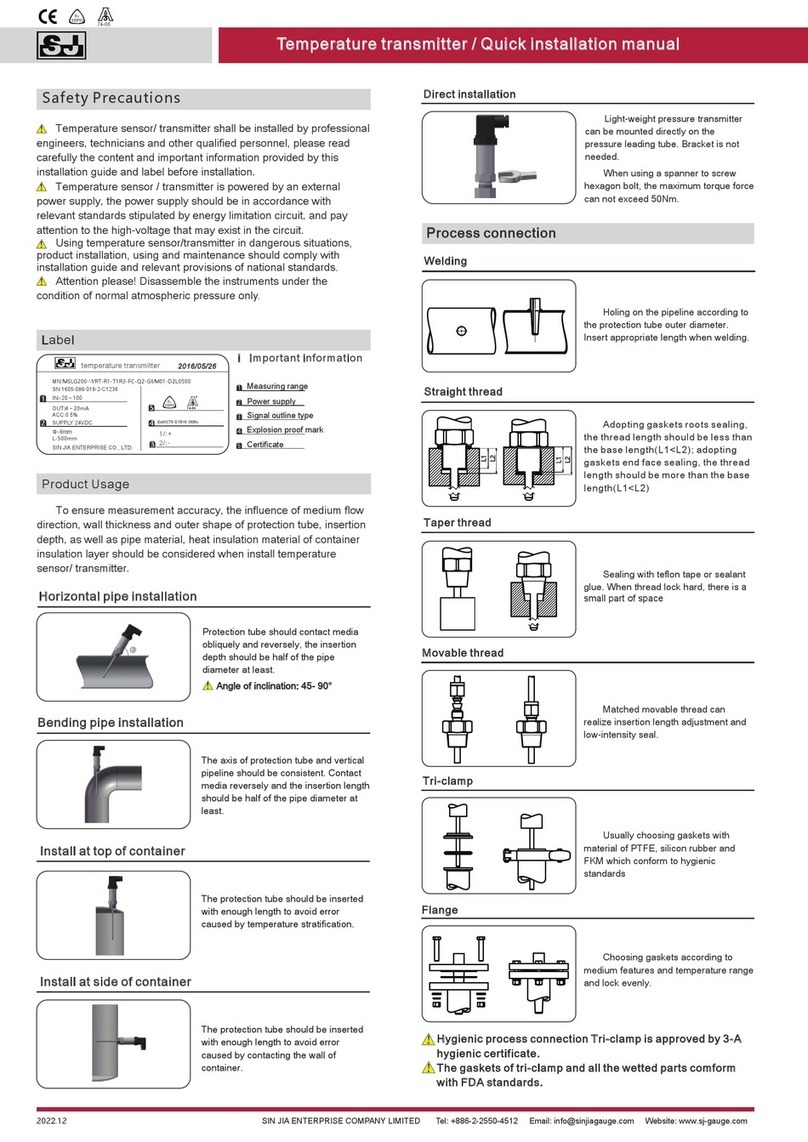 SJ MSLG200 Quick installation manual