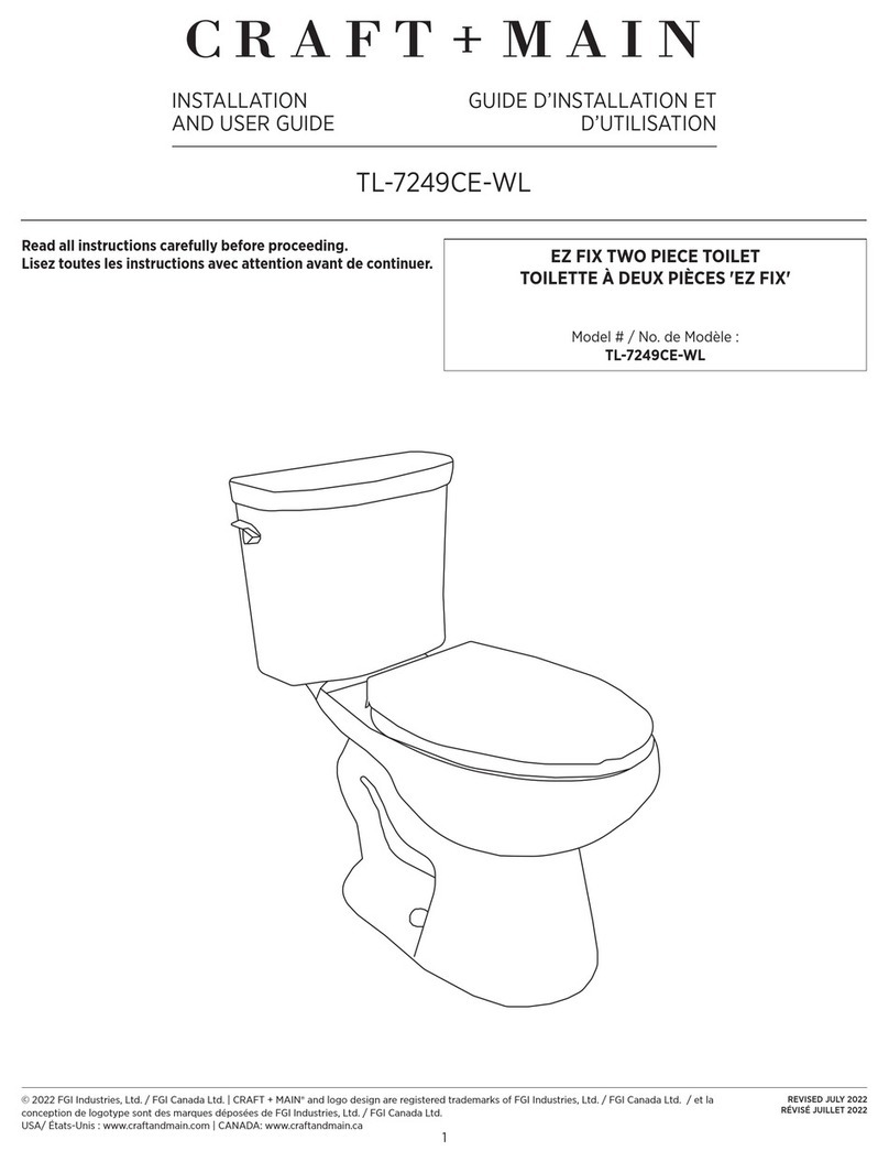 Craft+Main TL-7249CE-WL Installation and user guide
