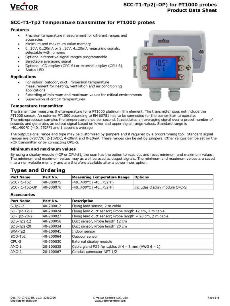 Vector SCC-T1-Tp2 Product data sheet