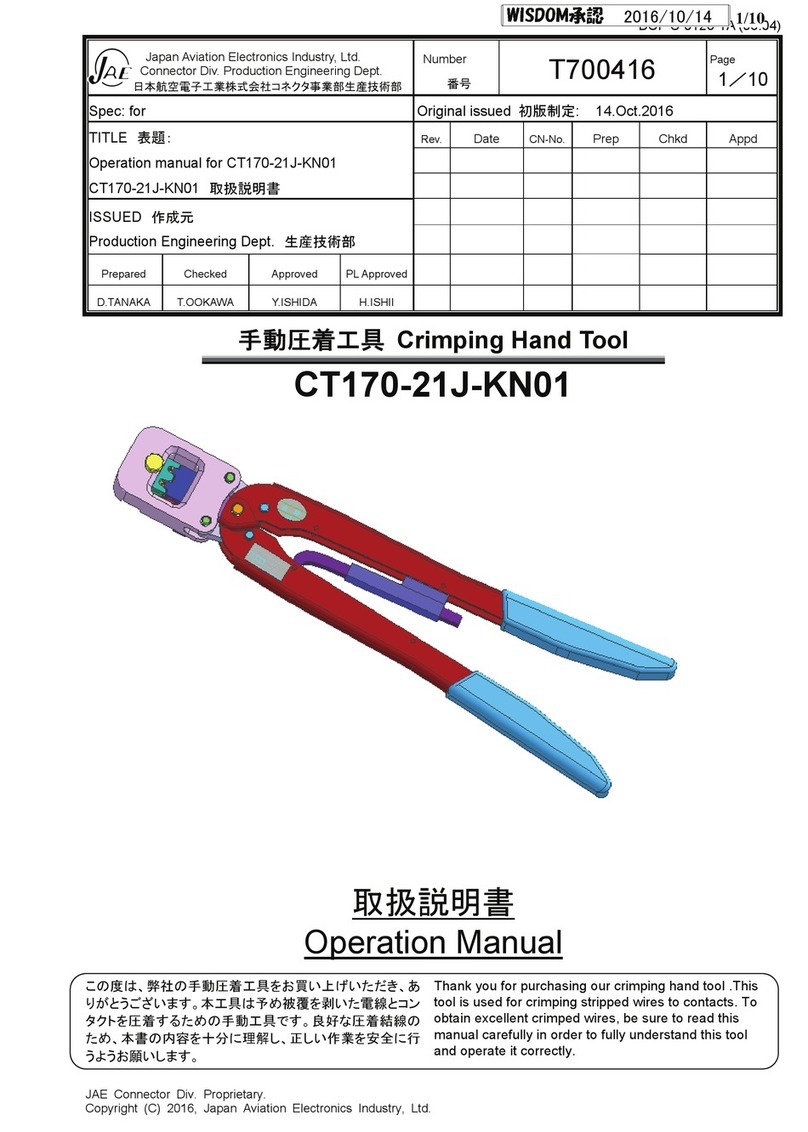 JAE CT170-21J-KN01 Operation manual