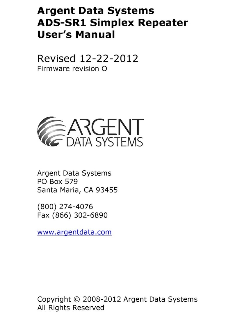 Argent Data Systems ADS-SR1 user manual