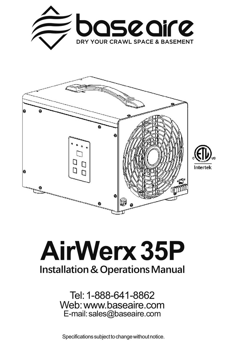 Base aire AirWerx 35P Installation & operation manual