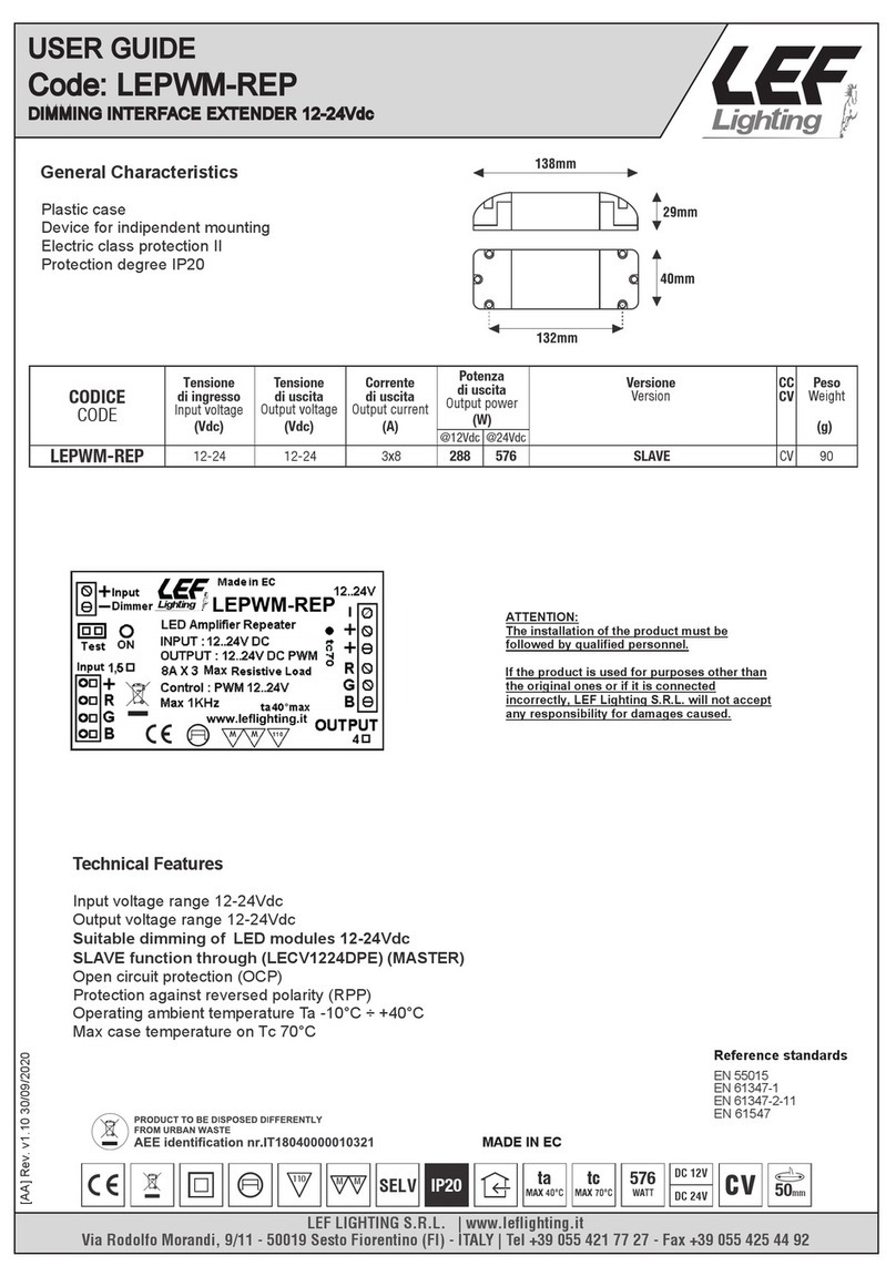 LEF LIGHTING LEPWM-REP User manual