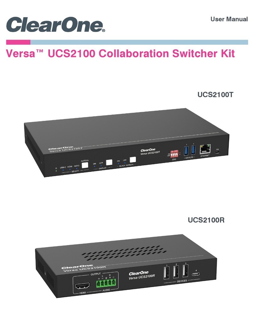 Clear One Versa UCS2100 user manual
