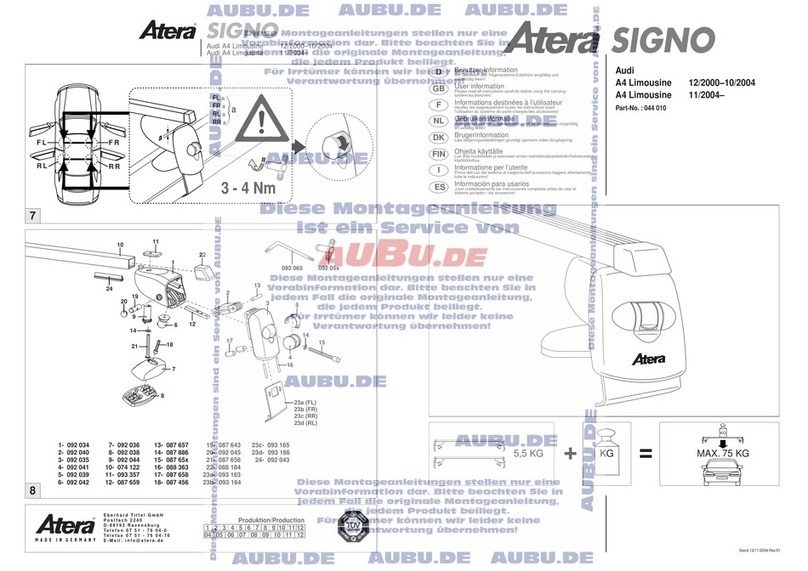 Atera SIGNO 044 010 Operation manual