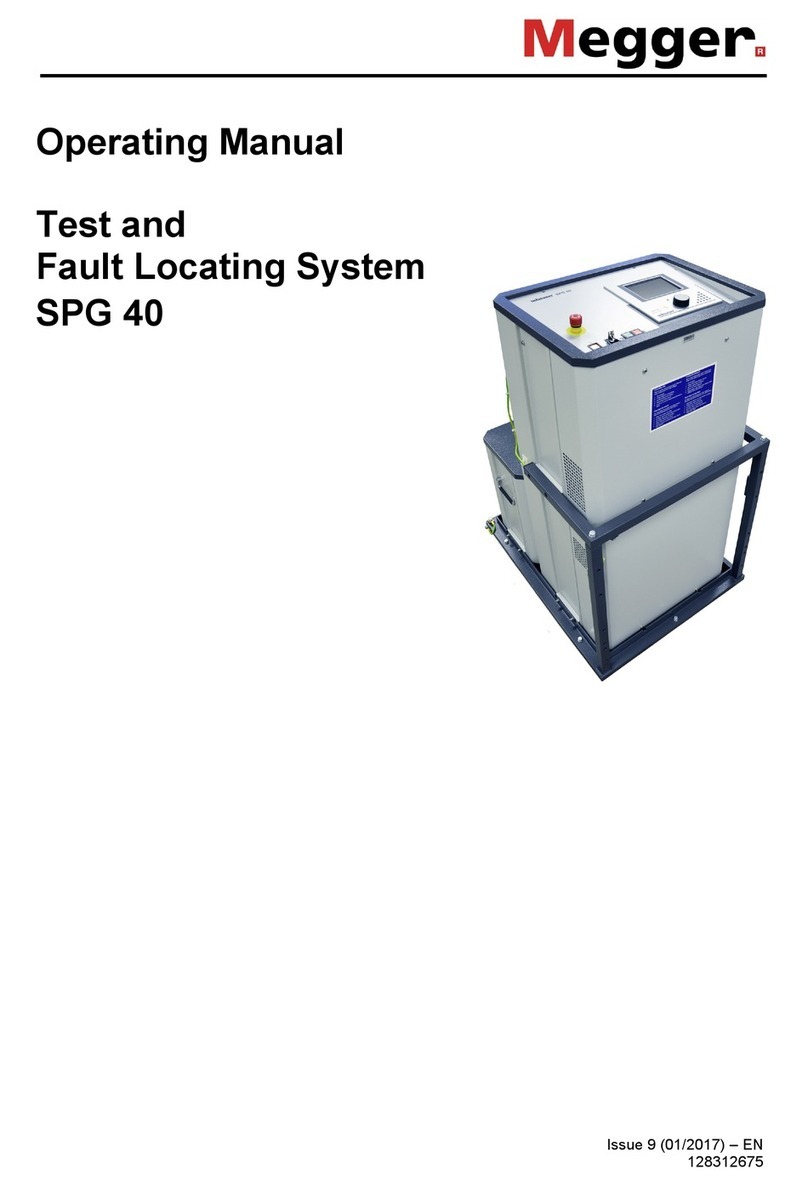 Megger SPG 40 operating manual