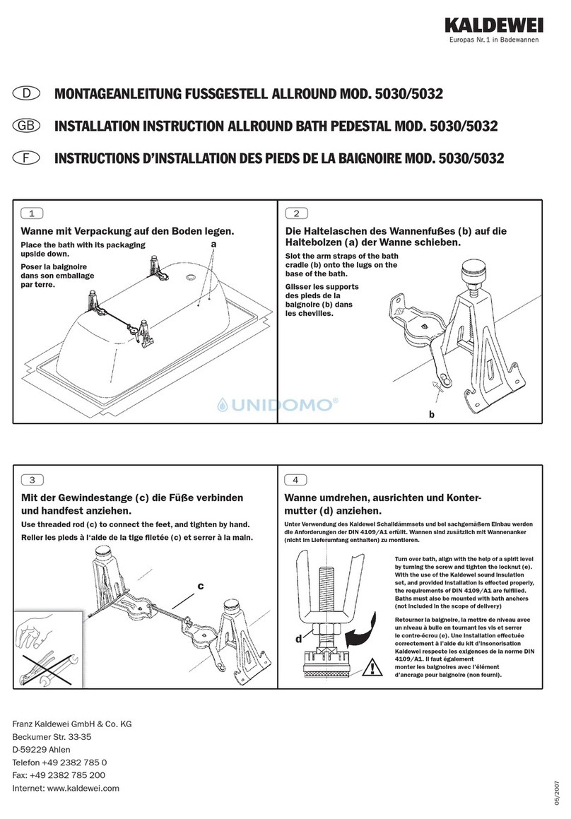 Kaldewei 5030 Installation instruction
