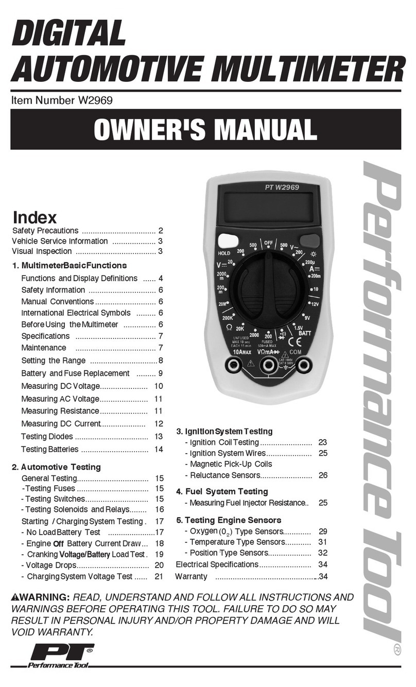 Performance Tool W2969 owner's manual