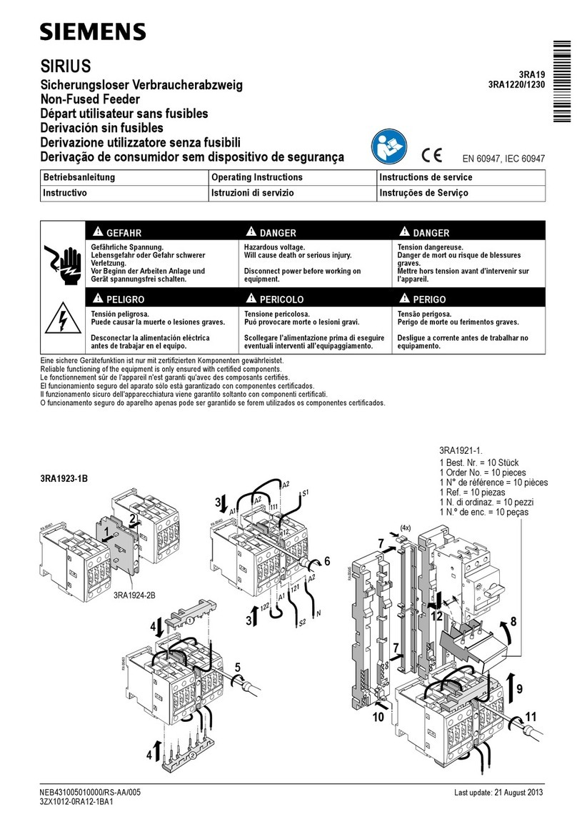 Siemens SIRIUS 3RA1923-1B User manual