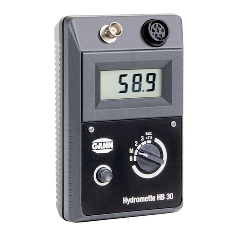 GANN HYDROMETTE HB 30 operating instructions