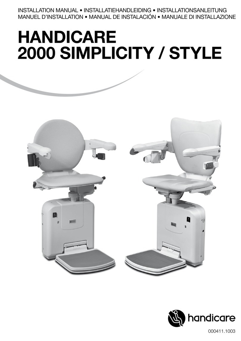 Handicare 2000 SIMPLICITY installation manual