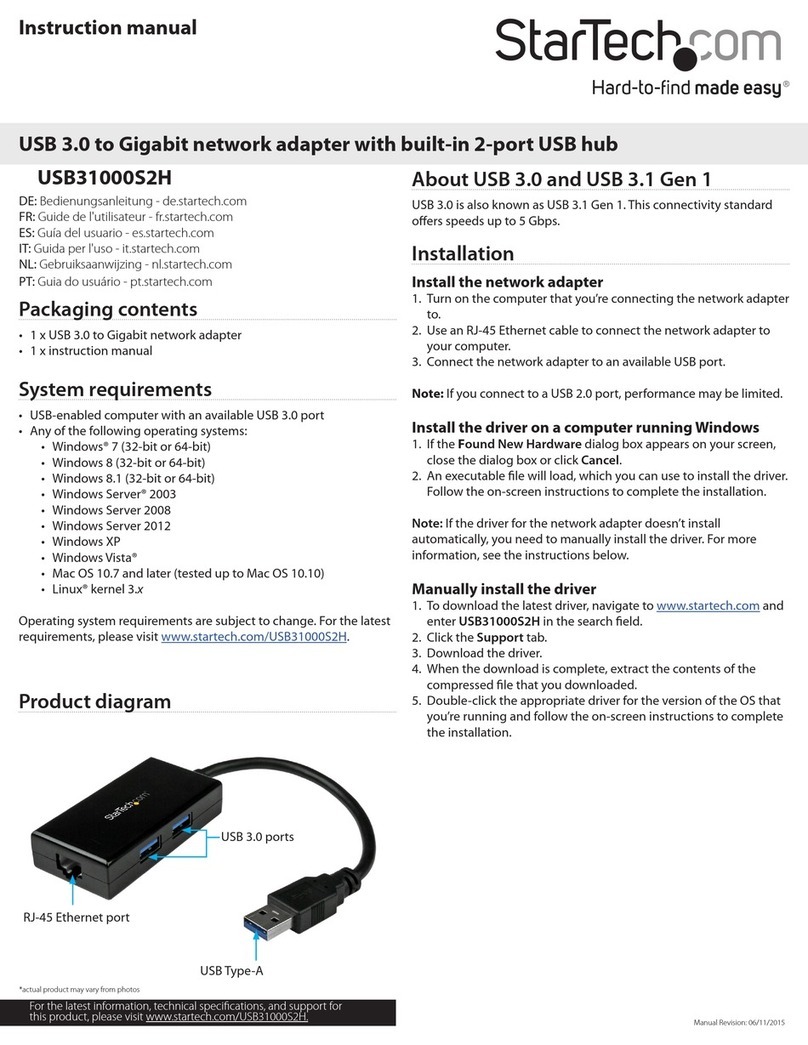 StarTech.com USB31000S2H User manual
