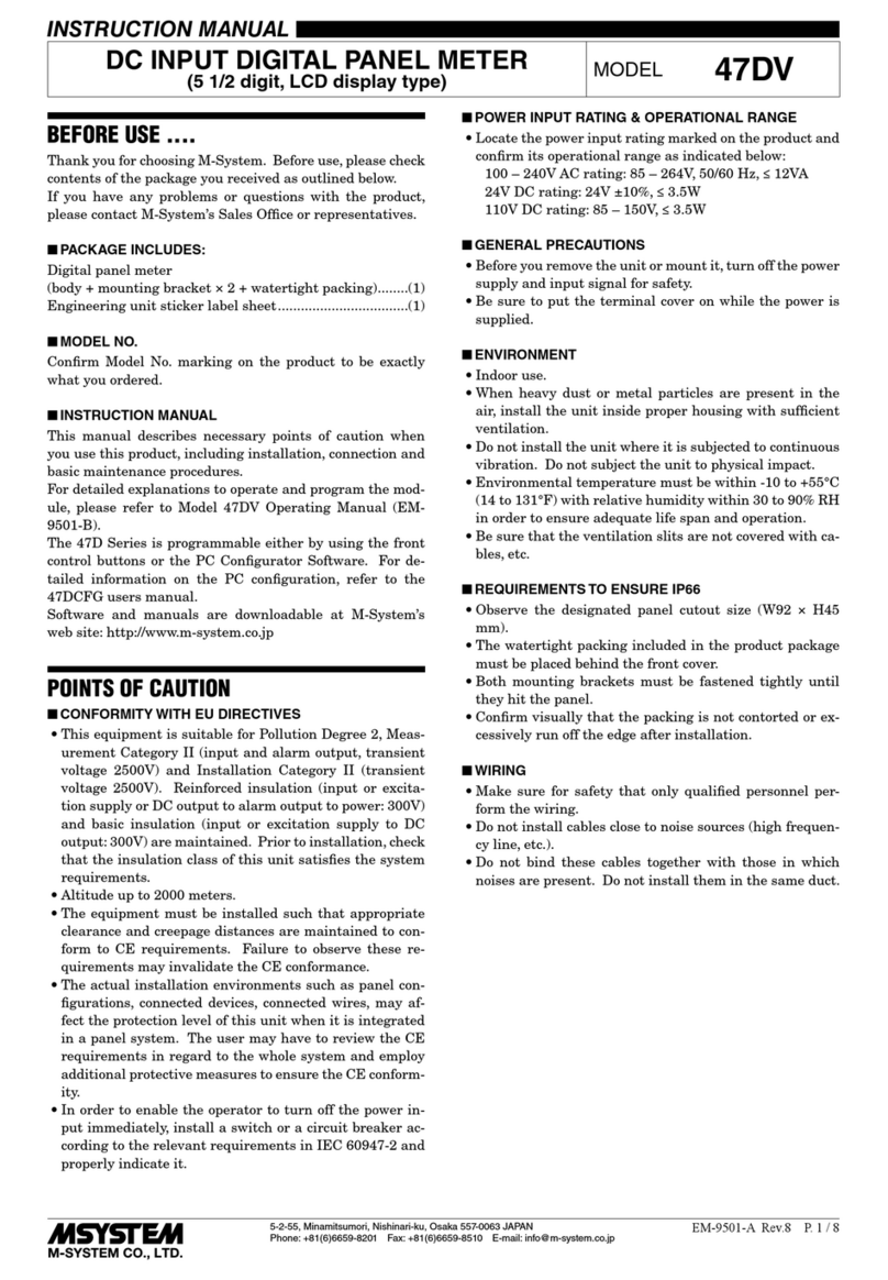 M-system 47DV instruction manual