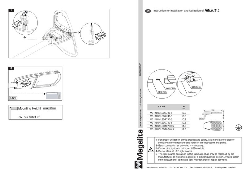 MegaLite HELIUS L Series Instructions for installation