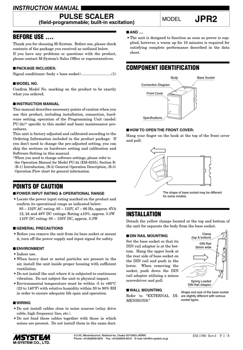 M-system JPR2 instruction manual