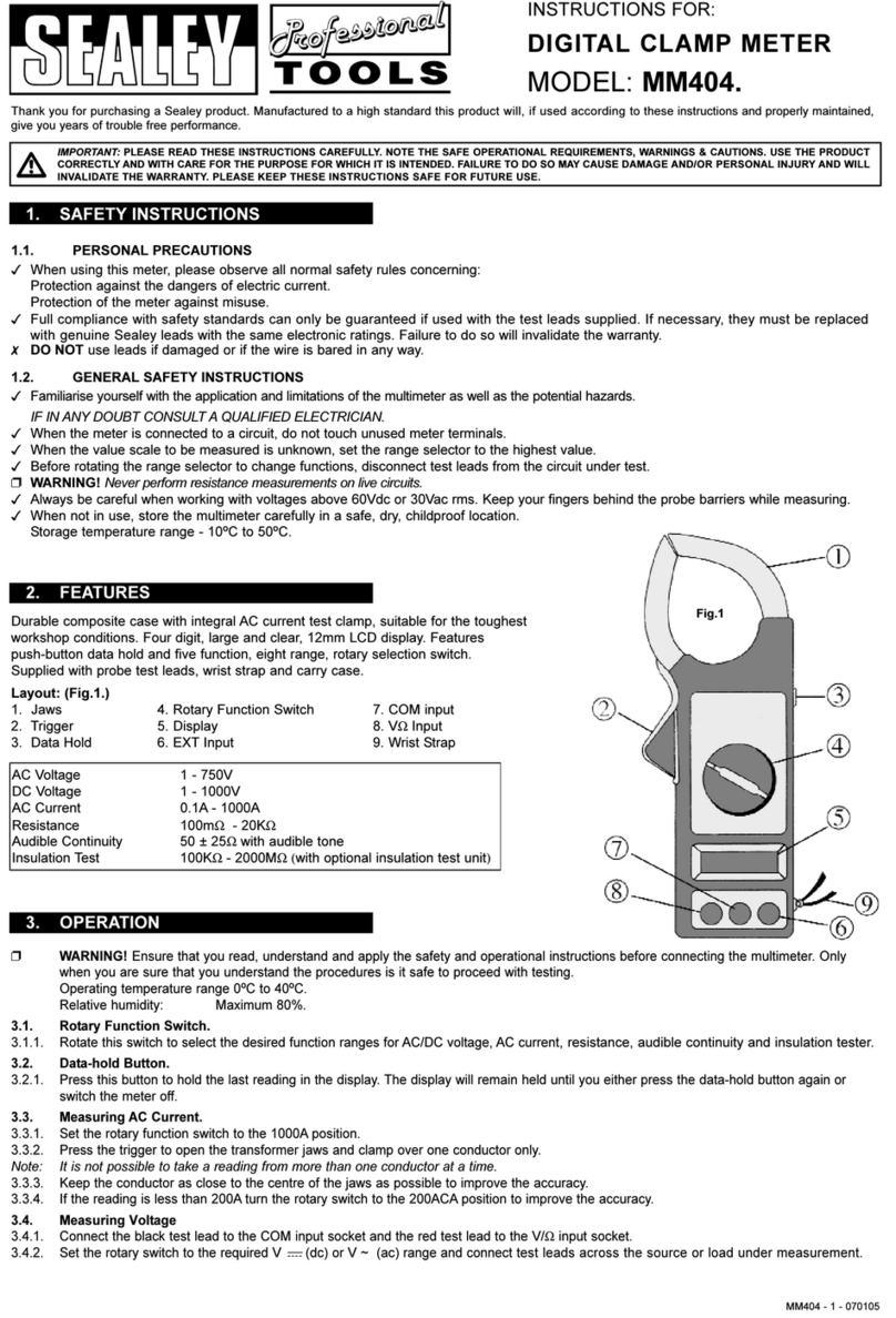 Sealey MM404 instructions