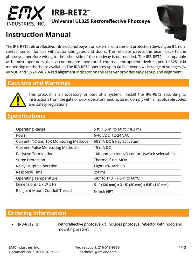 EMX IRB-RET2 UL325 instruction manual