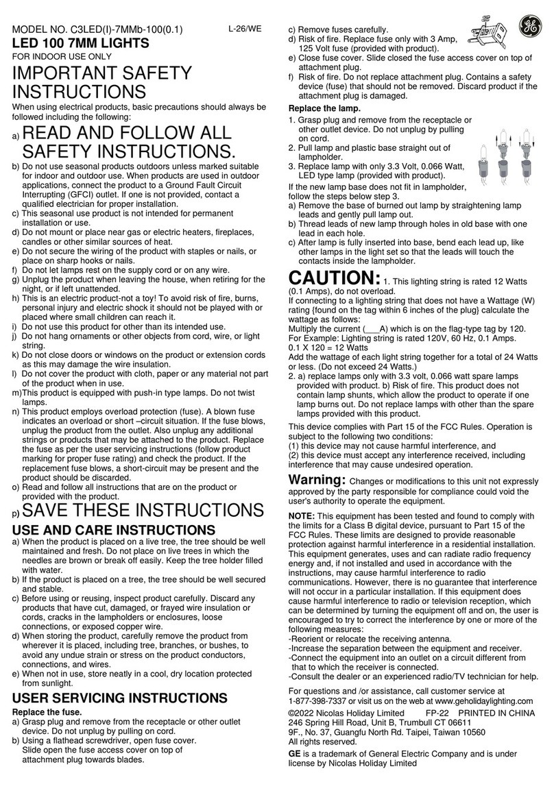 GE C3LED-7MMb-100 User manual