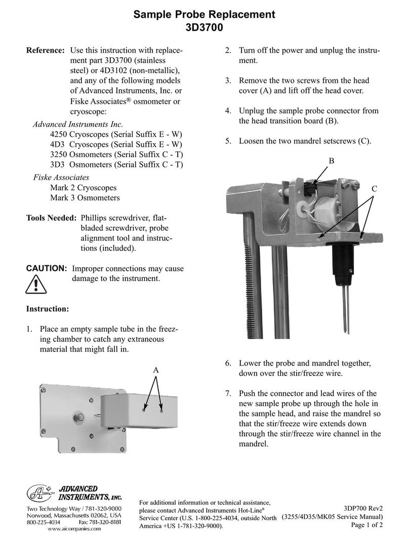 Advanced Instruments 3D3700 Replacement