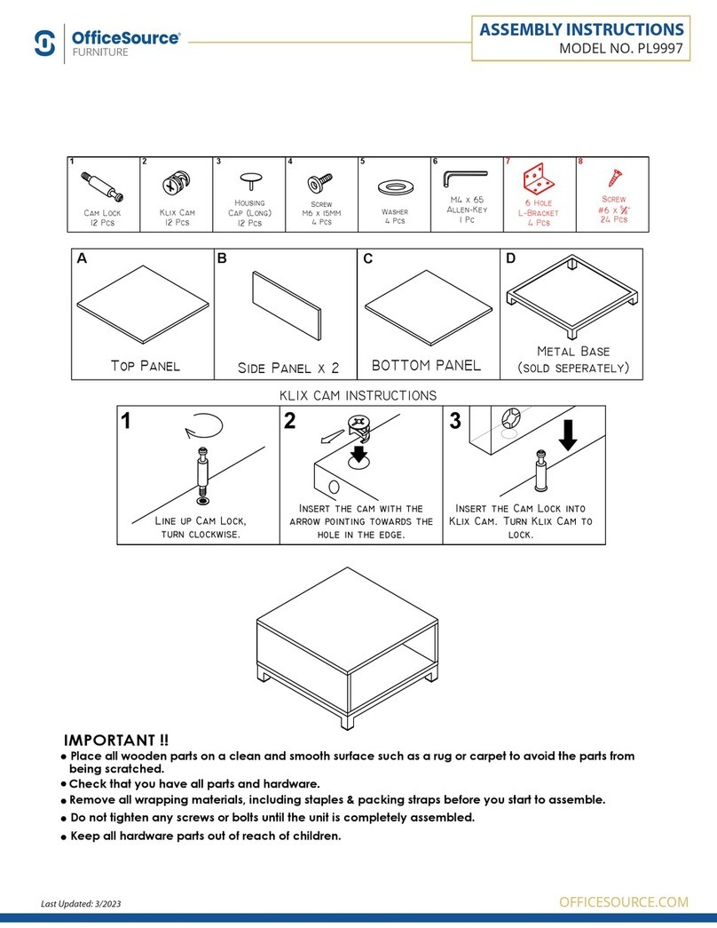 OfficeSource PL9997 Assembly instructions