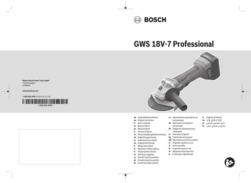 Bosch Professional GWS 18V-7 User manual