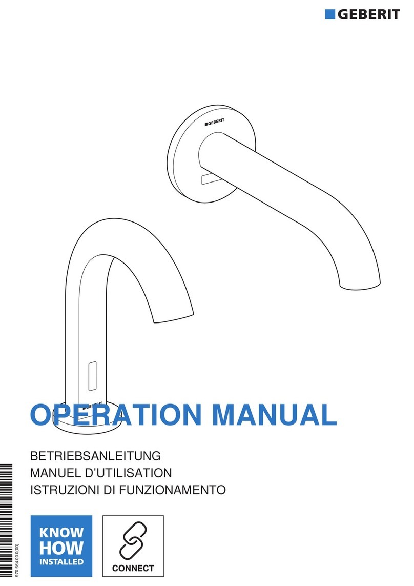 Geberit Piave Operation manual