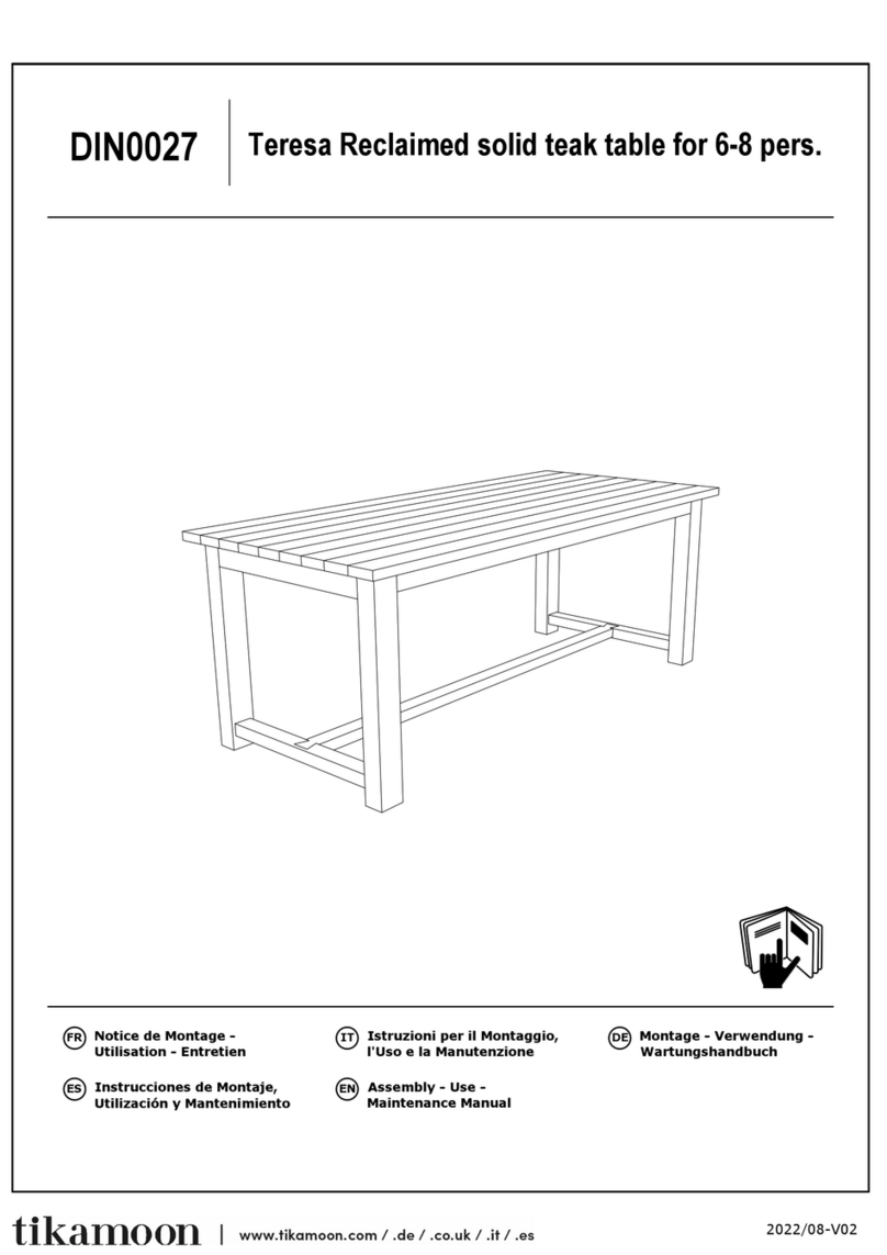 tikamoon Teresa DIN0027 Assembly, Use, Maintenance Manual tikamoon Teresa DIN0027 Assembly, Use, Maintenance Manual