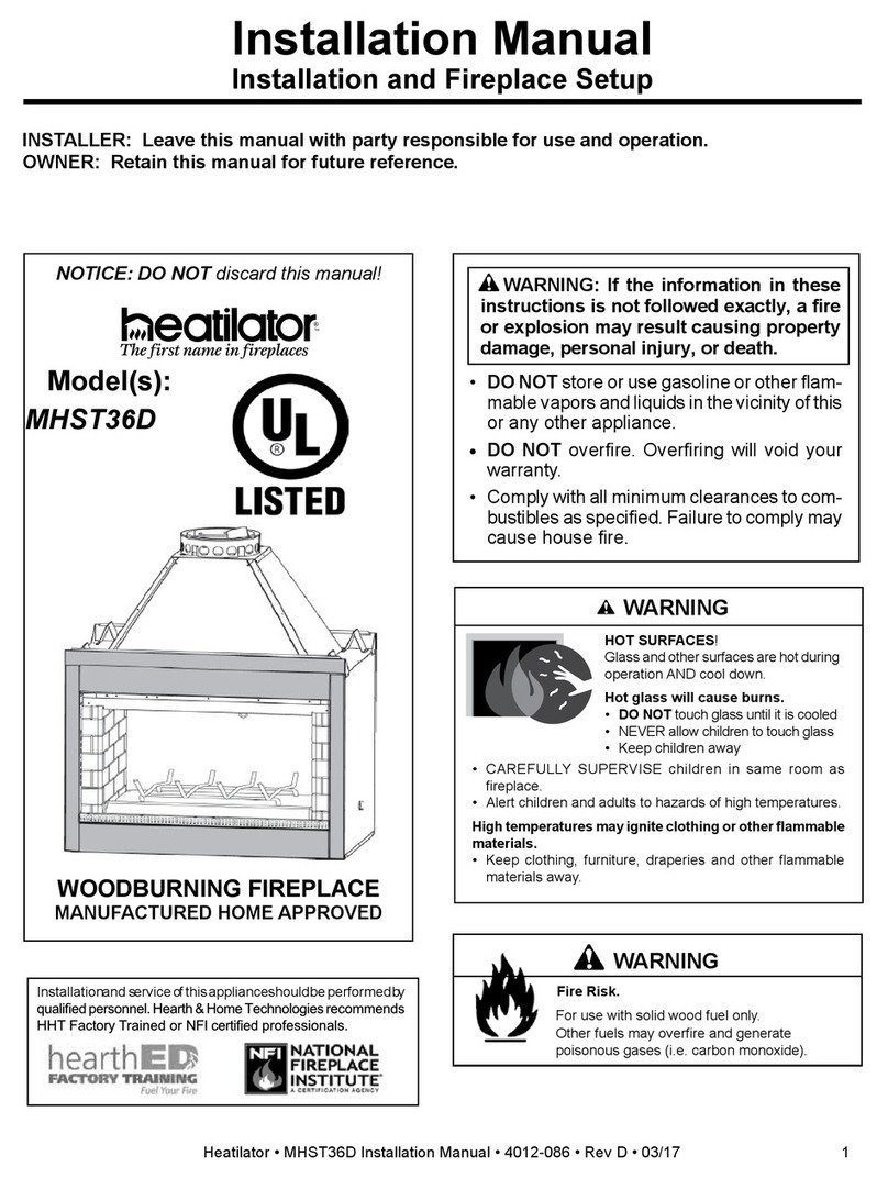 Heatilator MHST36D User manual Heatilator MHST36D User manual