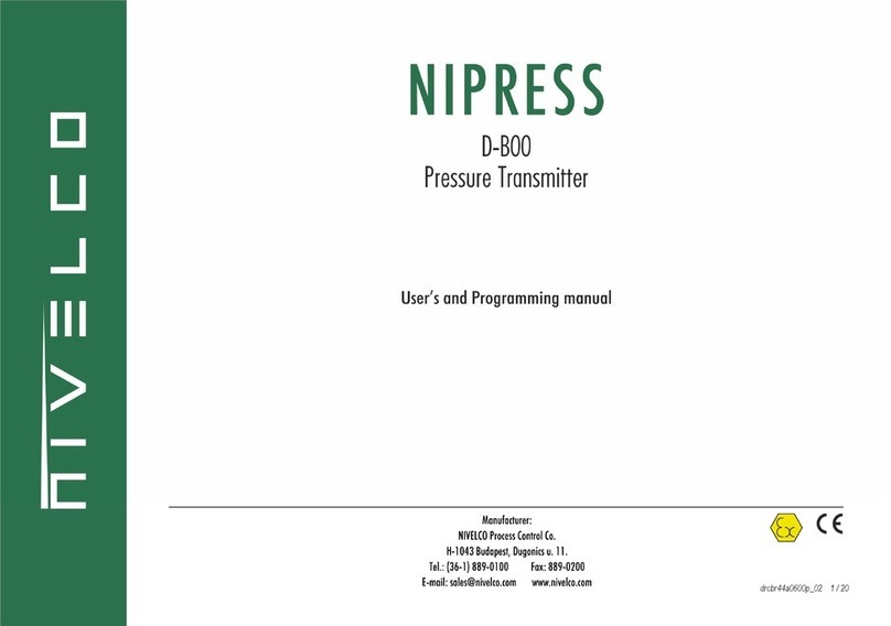 NIVELCO NIPRESS D-B00 Series Owner's manual