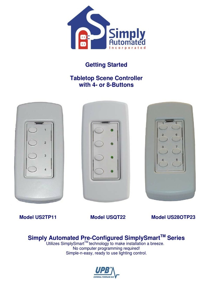 Simply Automated SimplySmart Series User manual