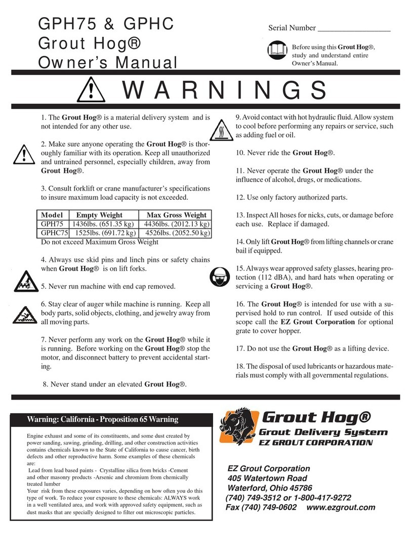EZ Grout Grout Hog GPH75 owner's manual EZ Grout Grout Hog GPH75 owner's manual
