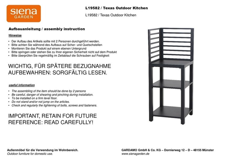 siena GARDEN L19582 Assembly instruction