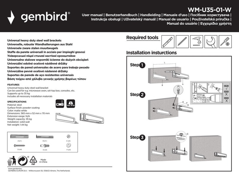 Gembird WM-U35-01-W User manual