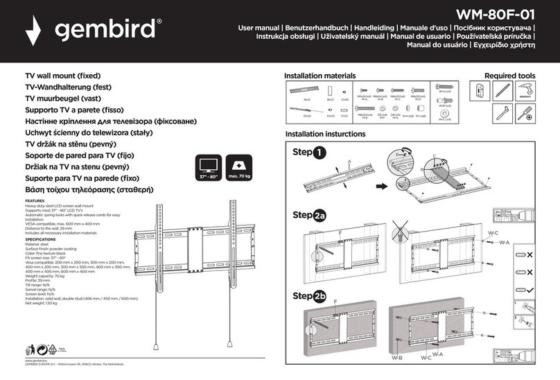 Gembird WM-80F-01 User manual