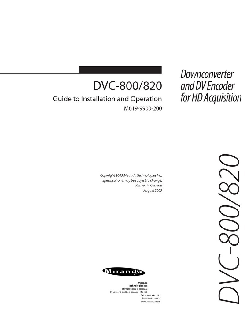 Miranda DVC-800 Instruction Manual