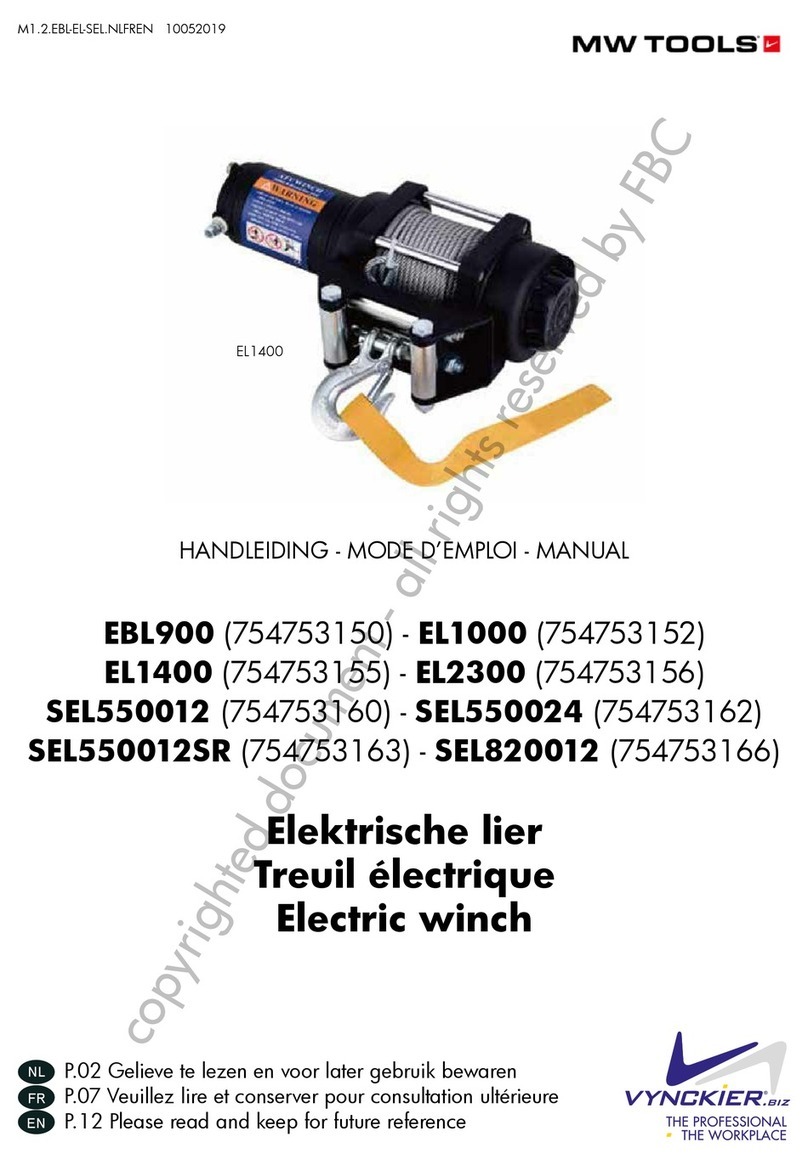MW TOOLS SEL550012SR User manual