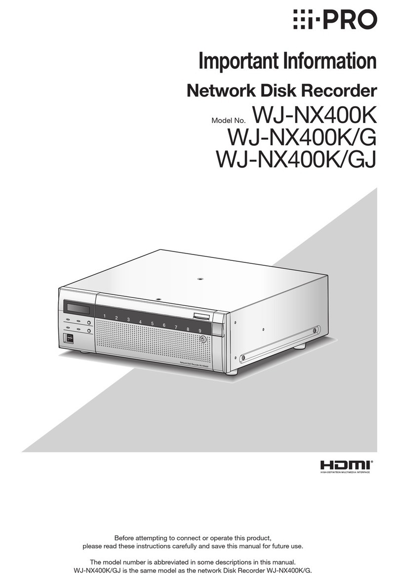 i-PRO WJ-NX400K/GJ Important information