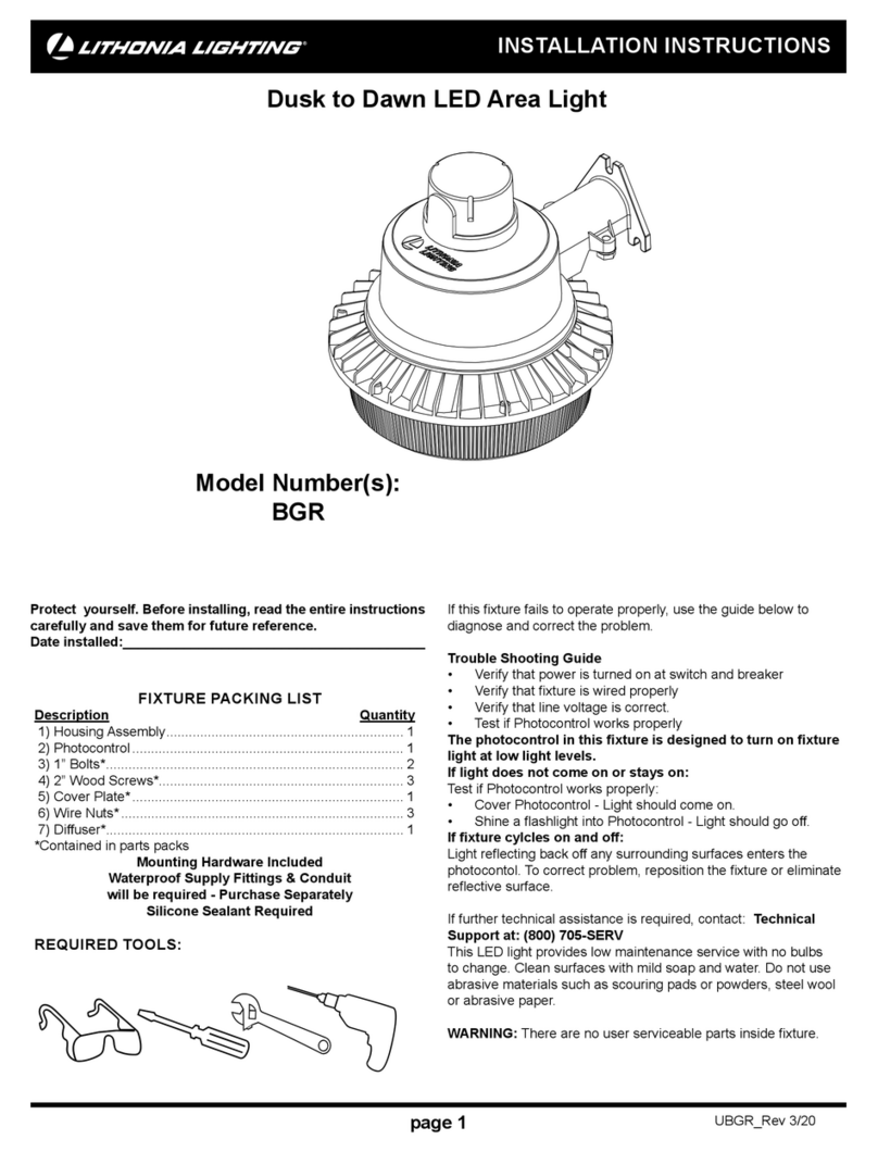Lithonia Lighting BGR installation instructions