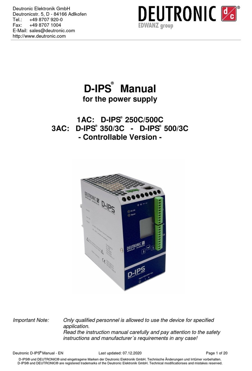 EDWANZ group DEUTRONIC D-IPS 250C manual