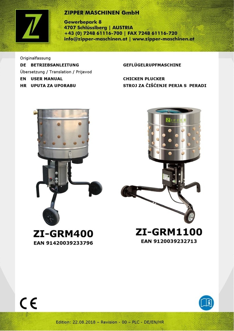 Z.I.P.P.ER MASCHINEN ZI-GRM400 user manual